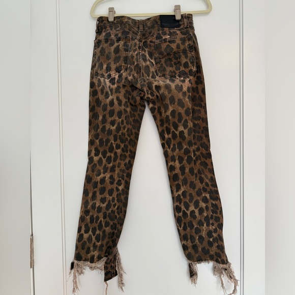 R13 Kick Jeans in Leopard - Picture 7 of 14